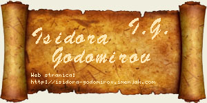 Isidora Godomirov vizit kartica